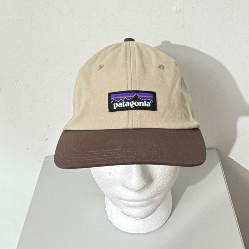 Patagonia Hat Unisex One Size Tan Brown P-6 Label Trad Cap Adjustable Strapback